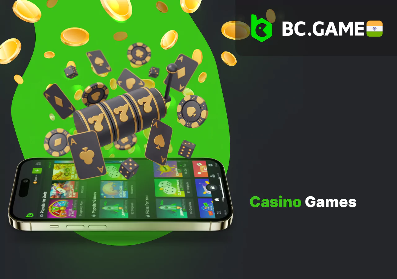 Variety of games at BC Game online casino