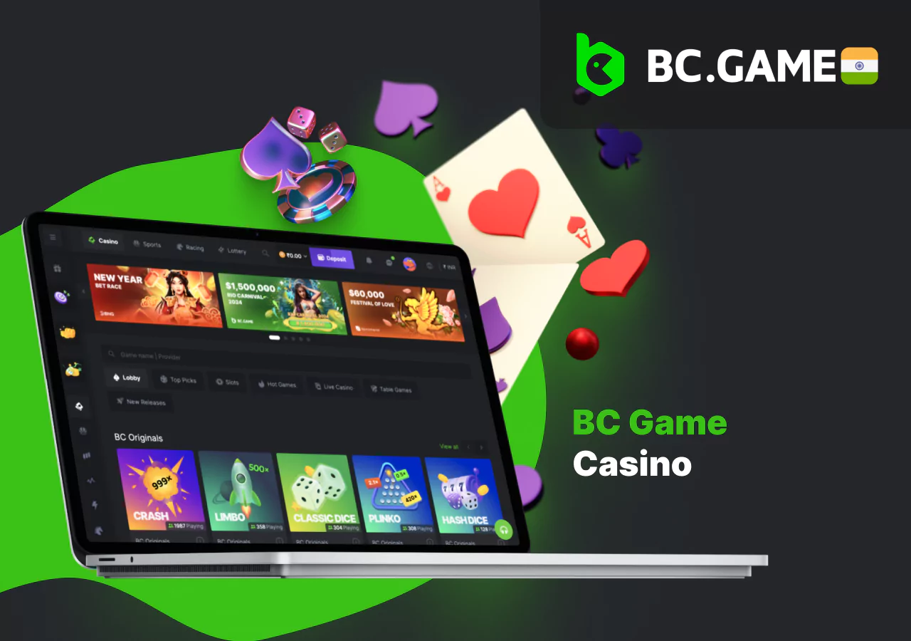 Variety of games at BC Game India online casino