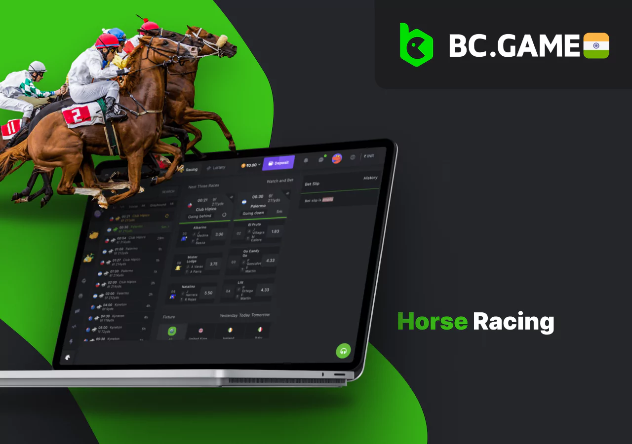 Betting on horse racing and live streaming BC Game India