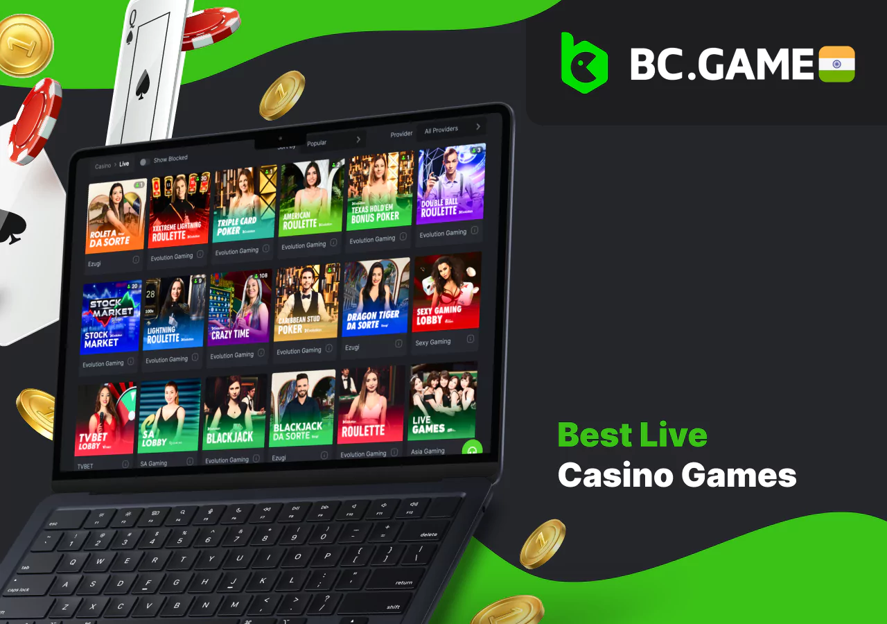 The best live casino games on the BC Game platform