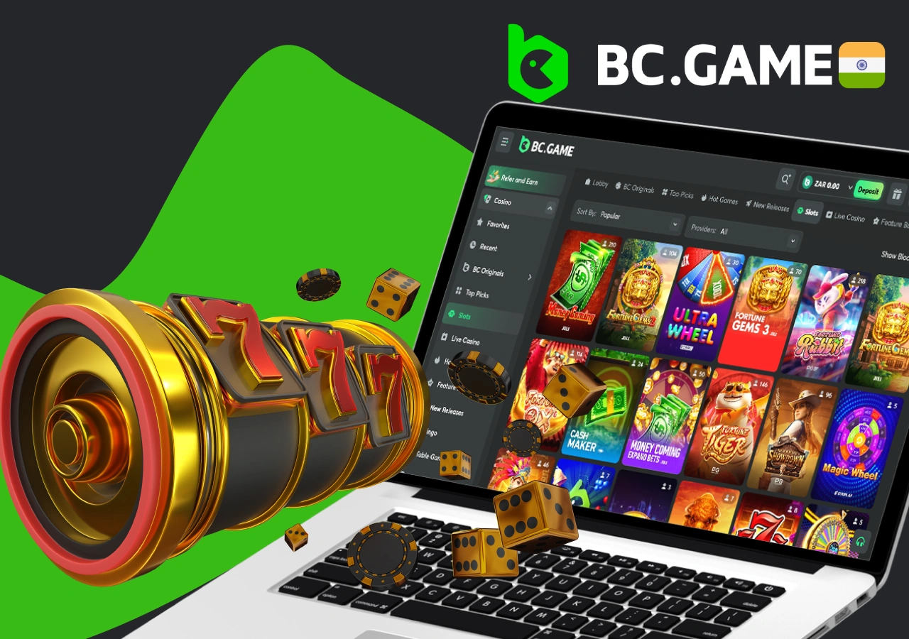 Play slot machines all day long by visiting the slots section of bc-game casino